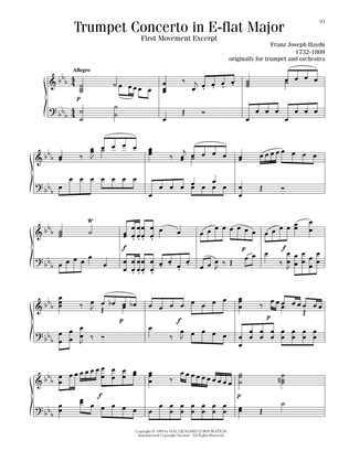 Trumpet Concerto in E-flat Major, First Movement Excerpt