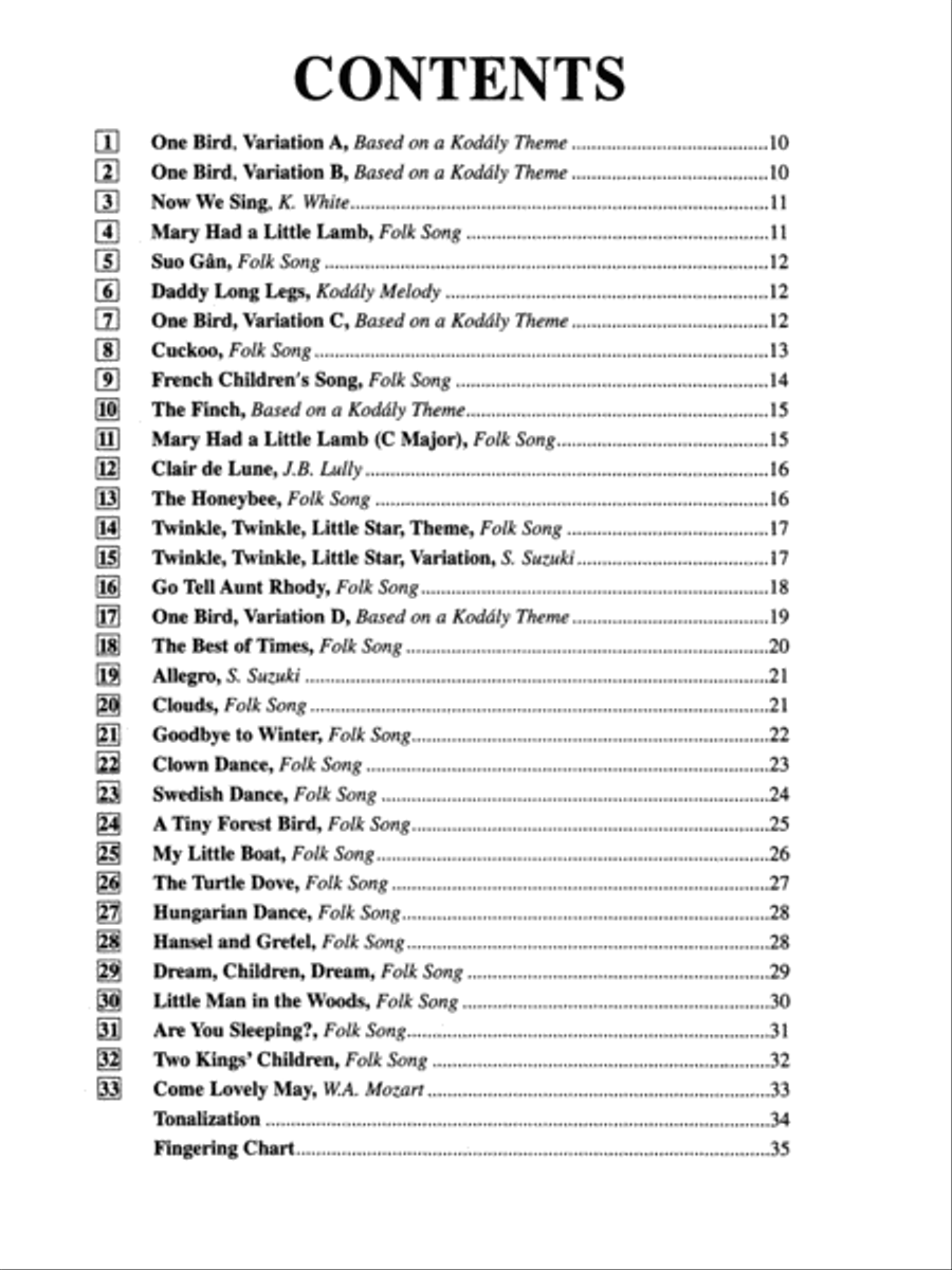 Suzuki Recorder School (Alto Recorder), Volume 1 Alto Recorder scores gallery preview page 11