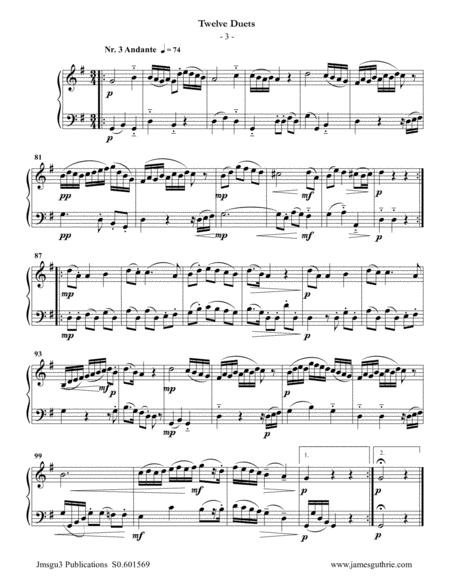 Mozart: 12 Duets K. 487 for Violin & Cello image number null