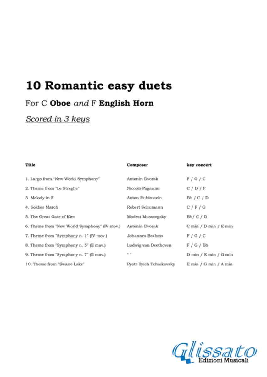 10 Romantic Easy duets for Oboe and English Horn image number null