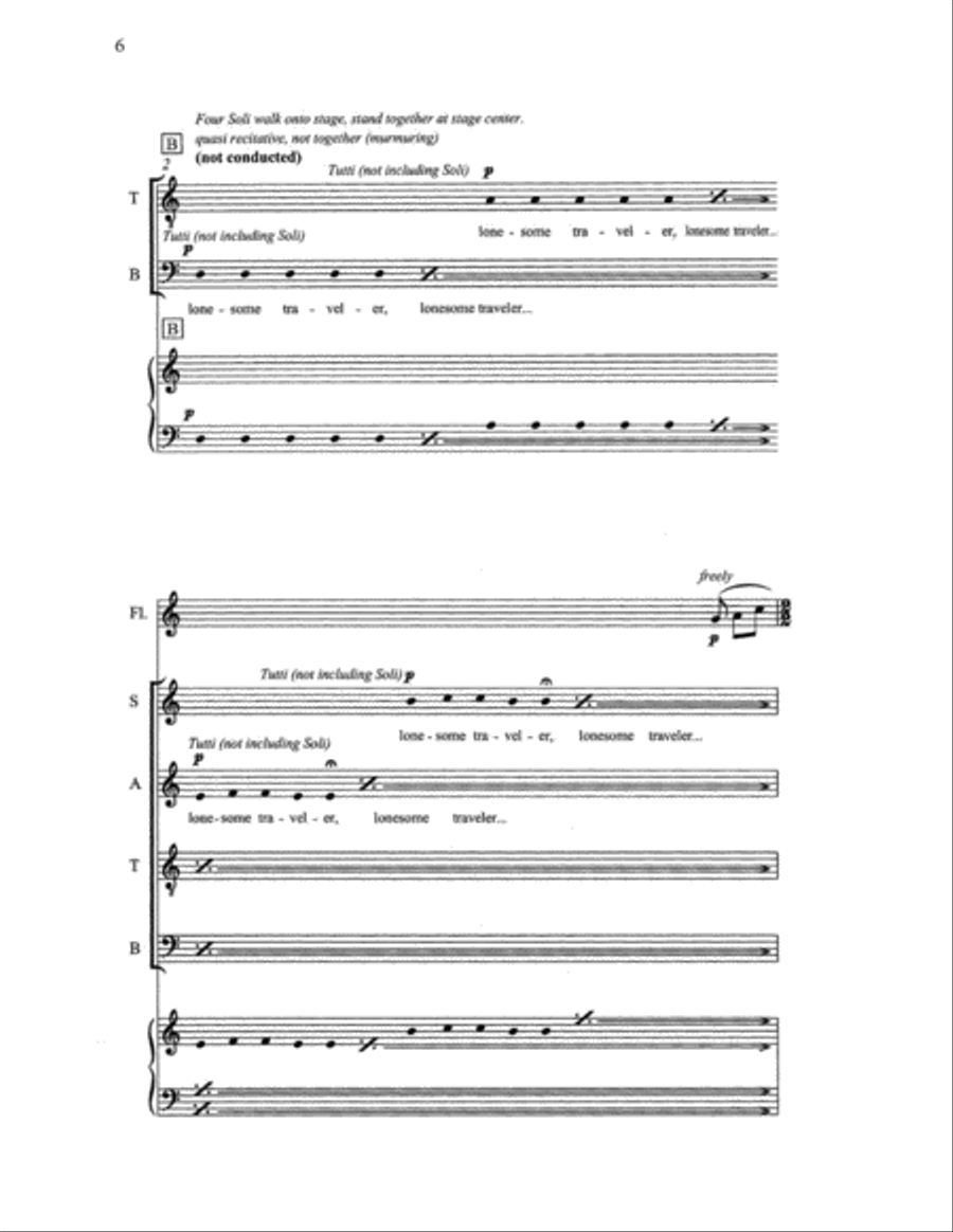 American Ballads: 1. Lonesome Traveler 4-Part scores gallery preview page 4
