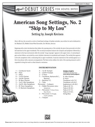 American Song Settings, No. 2: Score