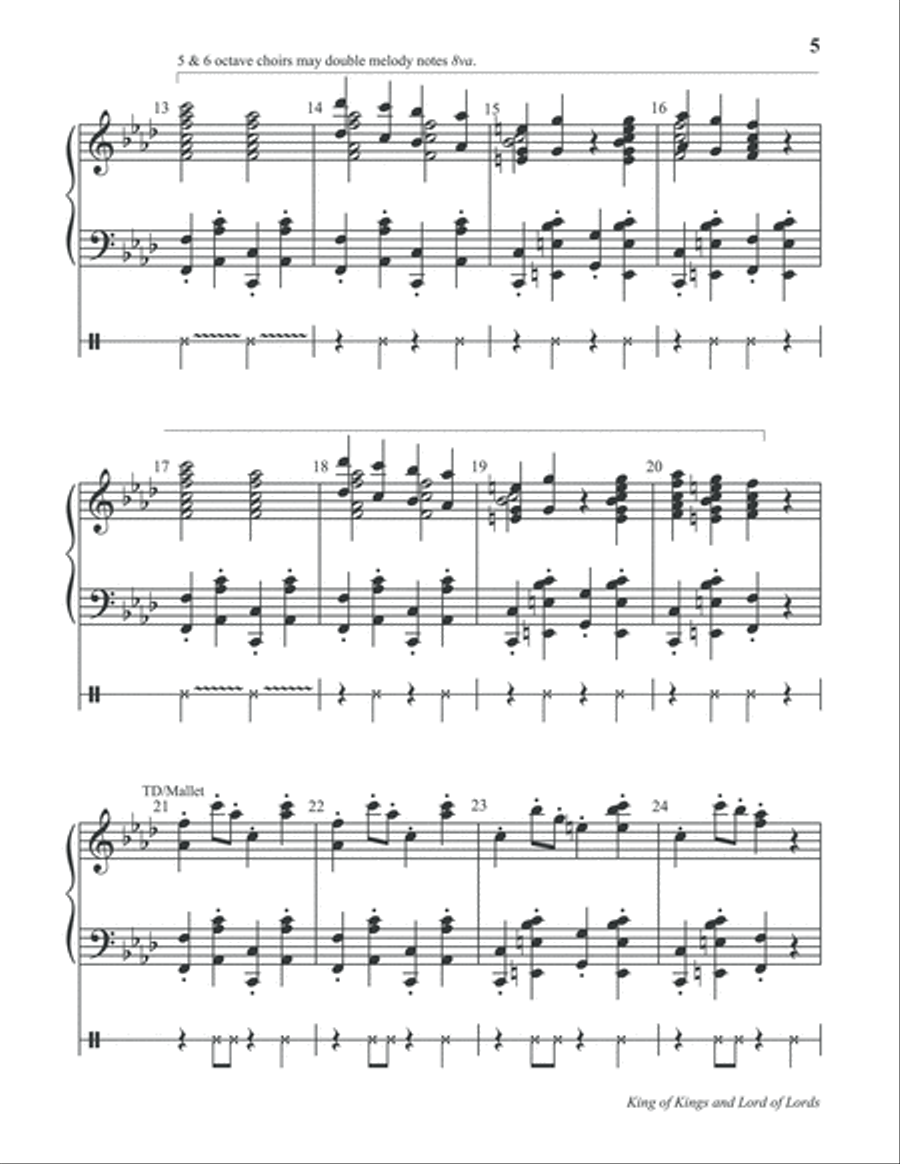 King of Kings and Lord of Lords 5-Octaves scores gallery preview page 4