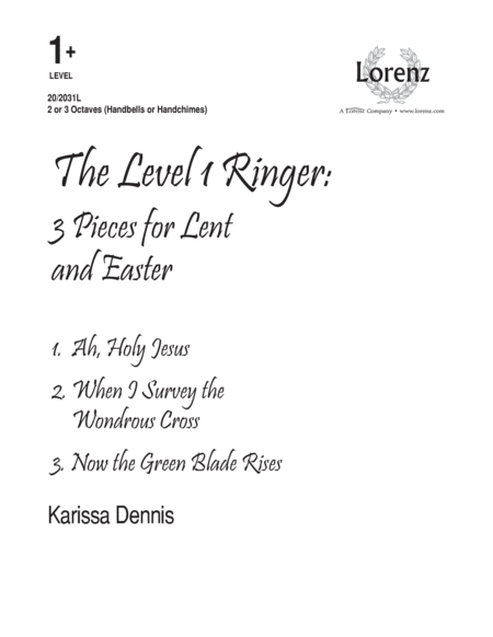 Three Pieces for Lent and Easter