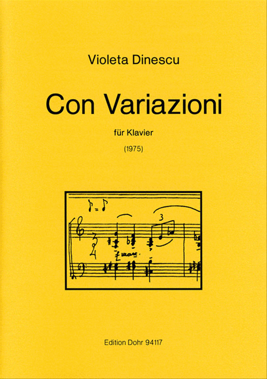 Con Variazioni für Klavier (1975) Piano Solo scores gallery preview page 1