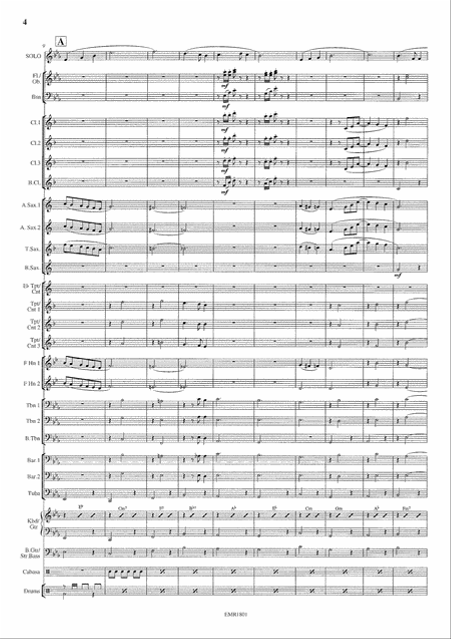 Morning Has Broken Concert Band scores gallery preview page 5