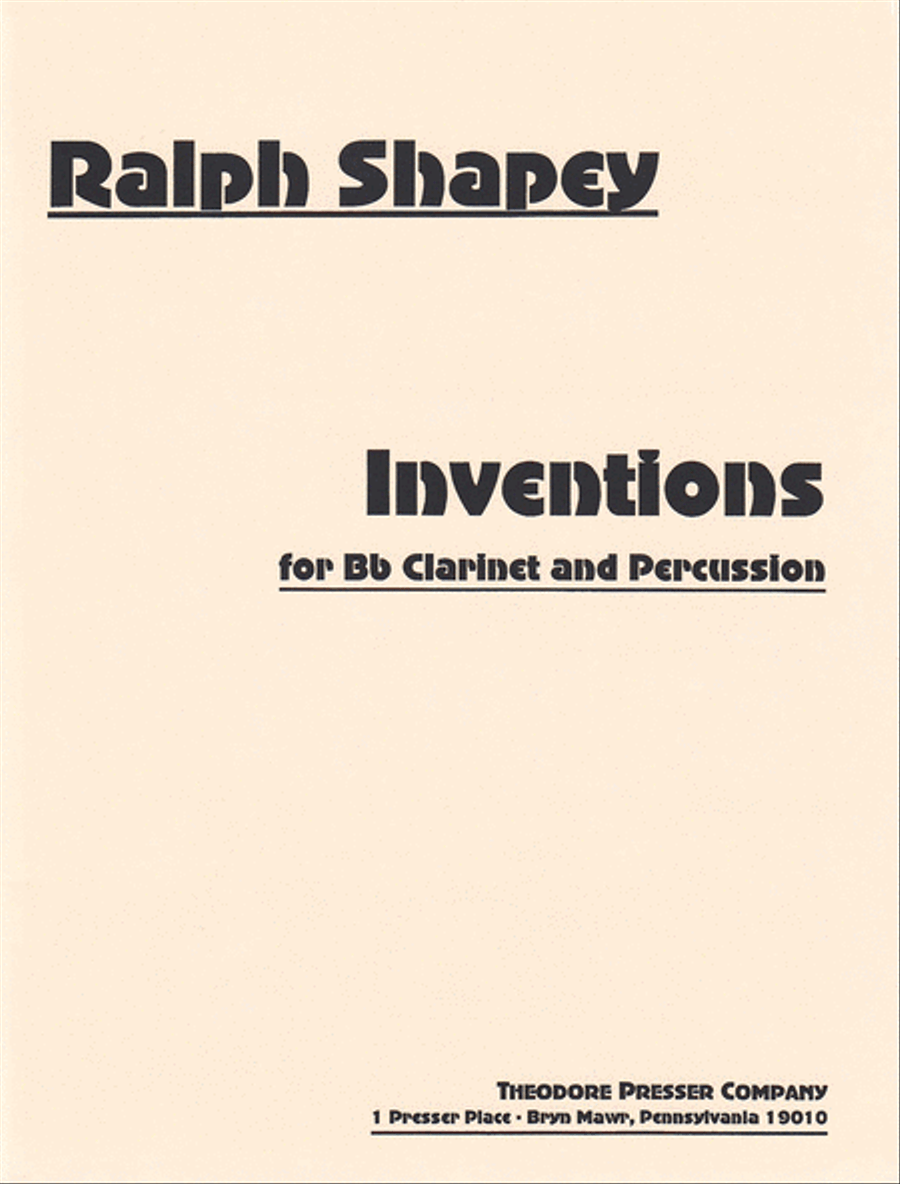 Inventions Inventions B-Flat Clarinet scores gallery preview page 1