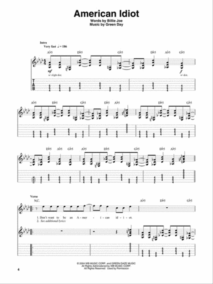 Green Day Electric Guitar scores gallery preview page 3