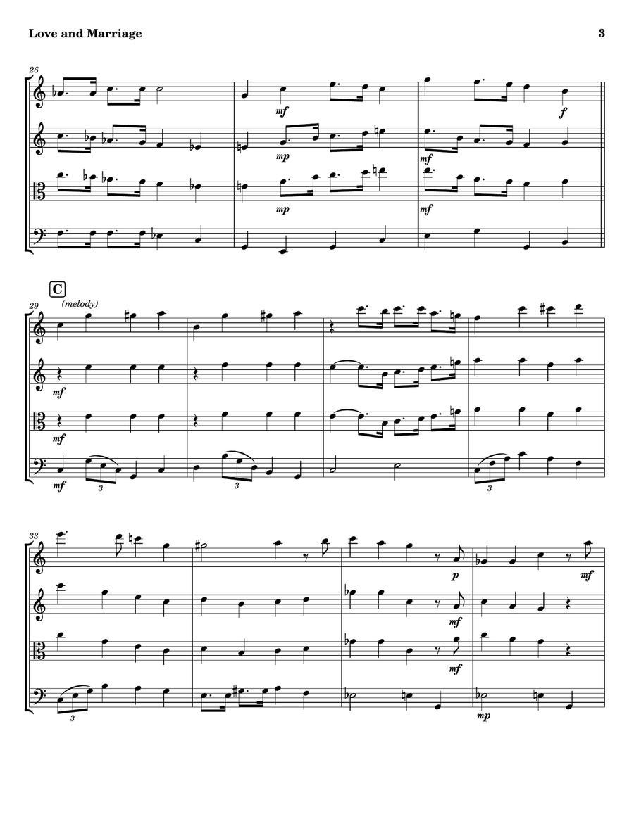 Love And Marriage String Trio scores gallery preview page 3