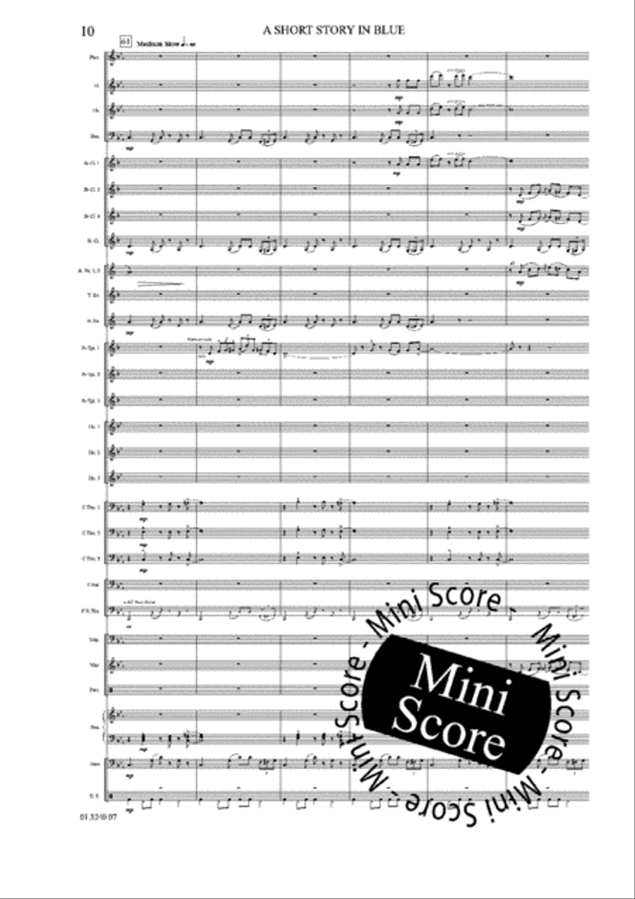 A Short Story in Blue Concert Band scores gallery preview page 16