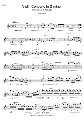 Book cover for Violin Concerto No.1 In G Minor (2nd Movement)