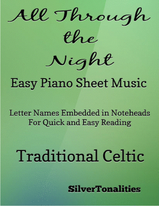 Book cover for All Through the Night Easy Piano Sheet Music