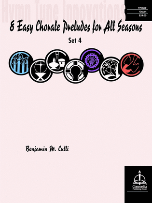 Book cover for Hymn Tune Innovations: Eight Easy Chorale Preludes for All Seasons, Set 4