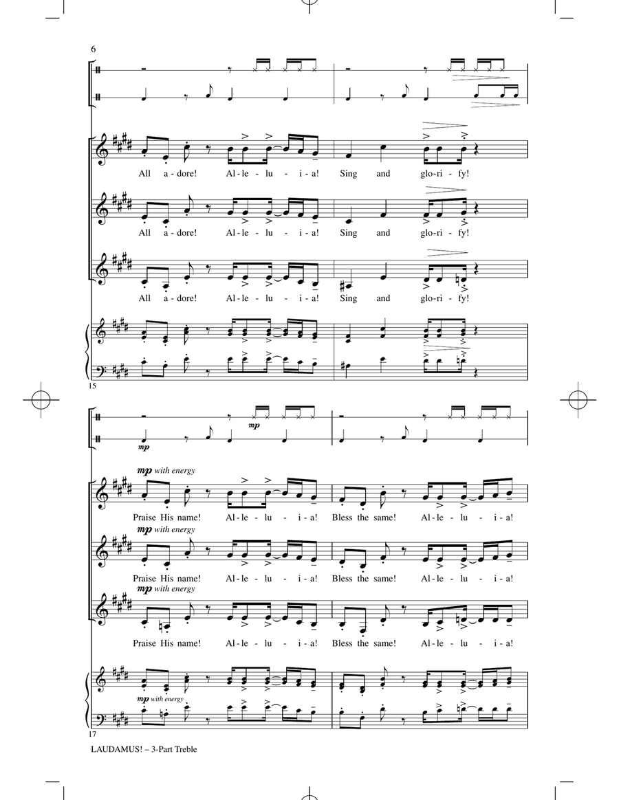 Laudamus! Laudamus! 3-Part scores gallery preview page 4