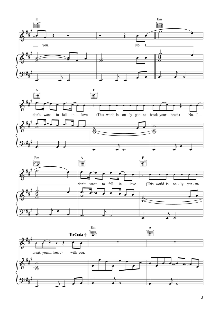 Wicked Game Acoustic Guitar scores gallery preview page 3