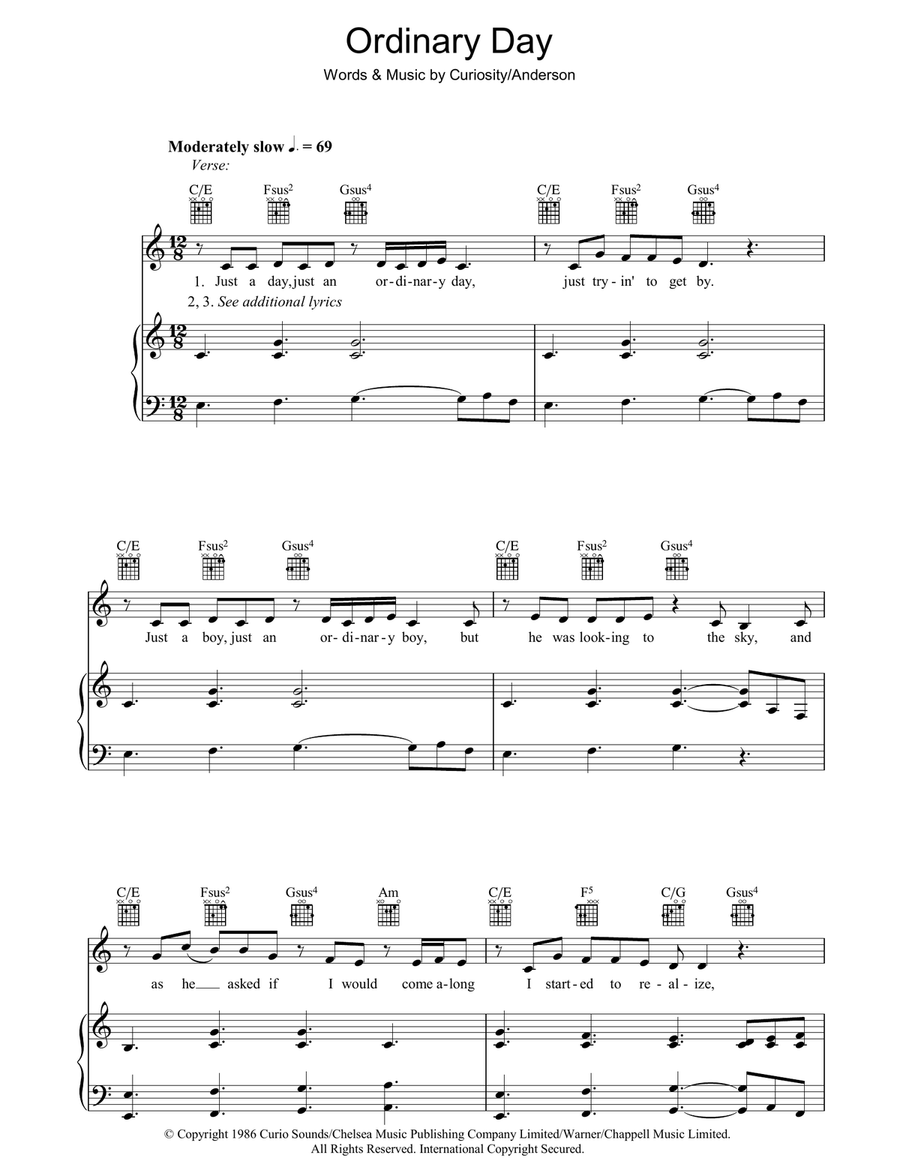 Ordinary Day Acoustic Guitar scores gallery preview page 1