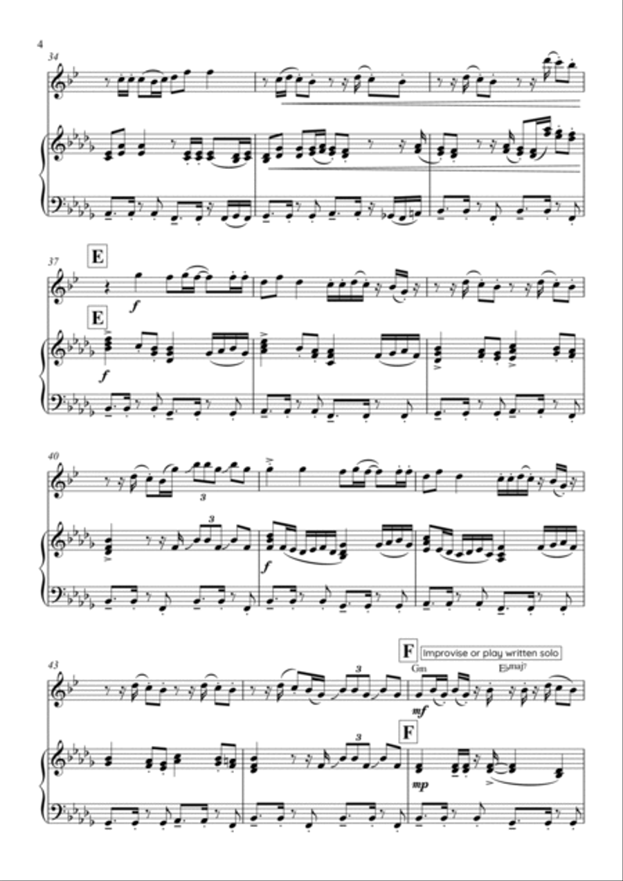 Hips Don't Lie Alto Saxophone scores gallery preview page 4