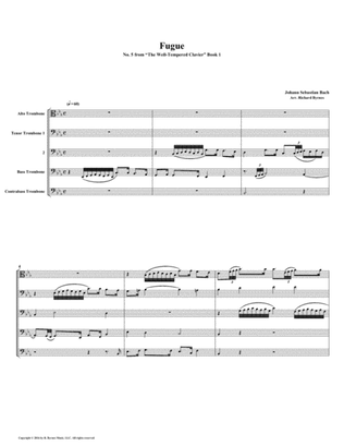 Fugue 05 from Well-Tempered Clavier, Book 1 (Trombone Quintet)
