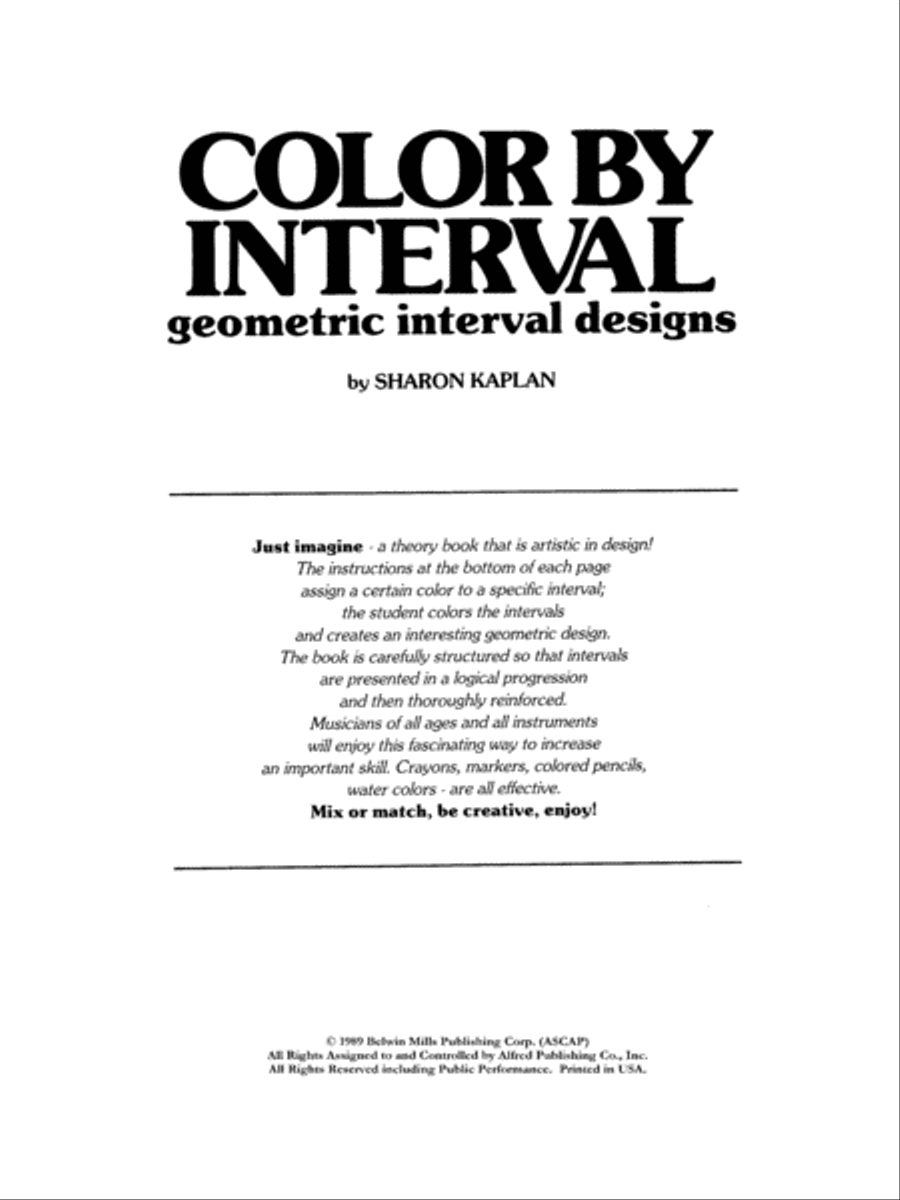Color by Interval, Book 1 Piano Method scores gallery preview page 2