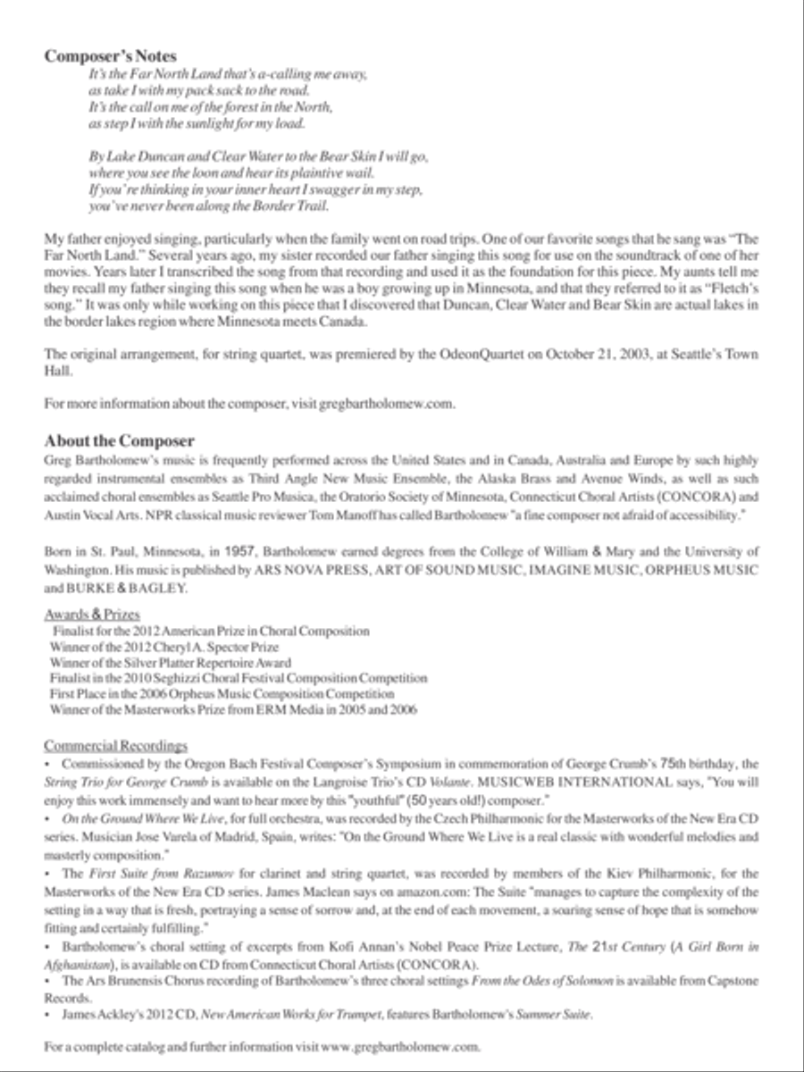 The Far North Land Concert Band scores gallery preview page 2