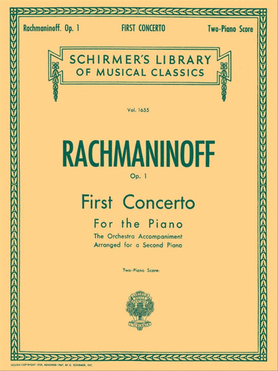 First Concerto for the Piano in F# Minor, Op. 1 Piano scores gallery preview page 1