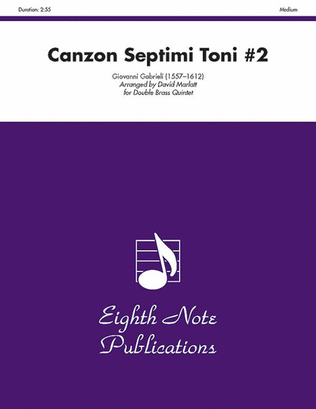 Book cover for Canzon Septimi Toni #2