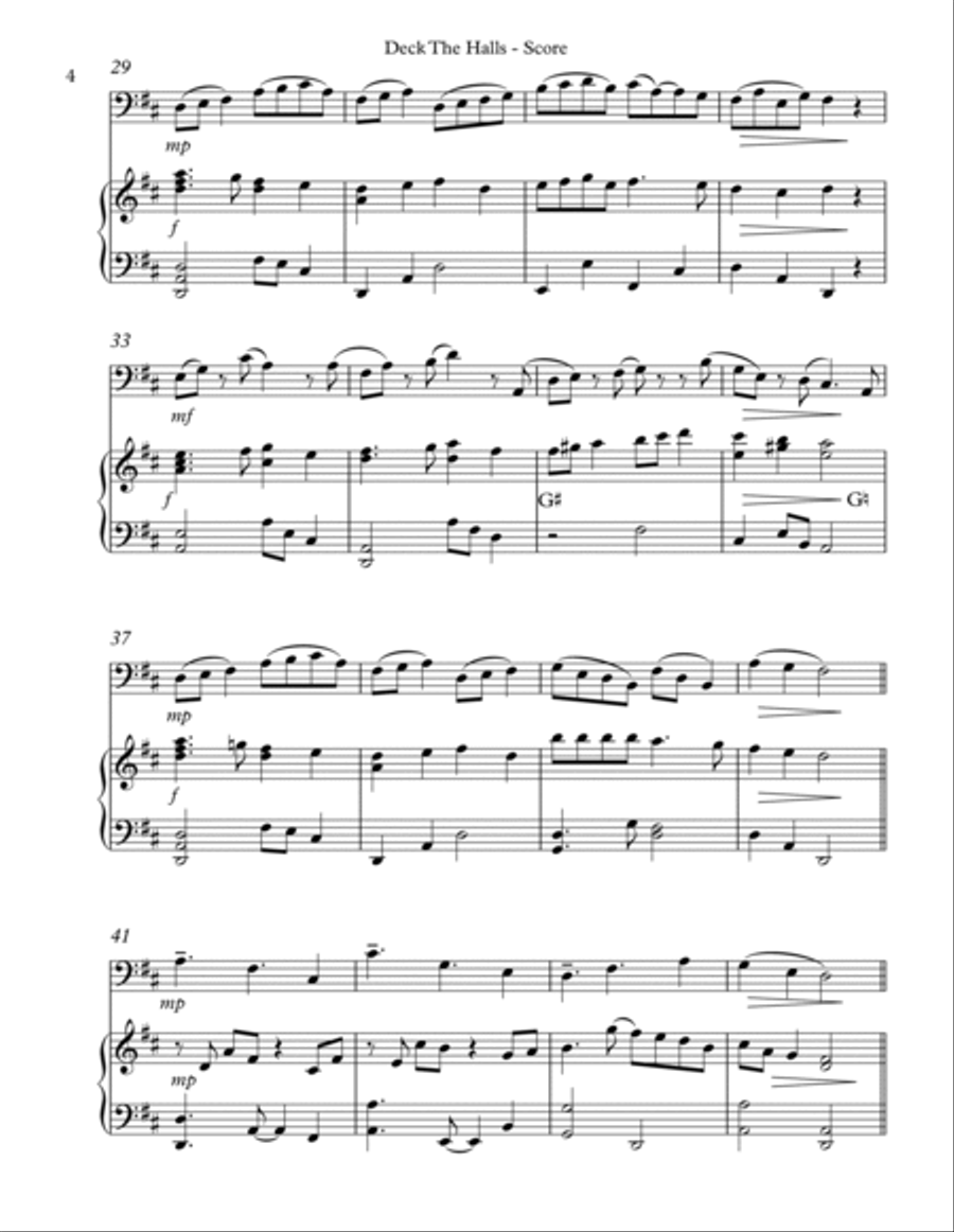 Deck The Halls, Duet for Bassoon and Lever Harp image number null