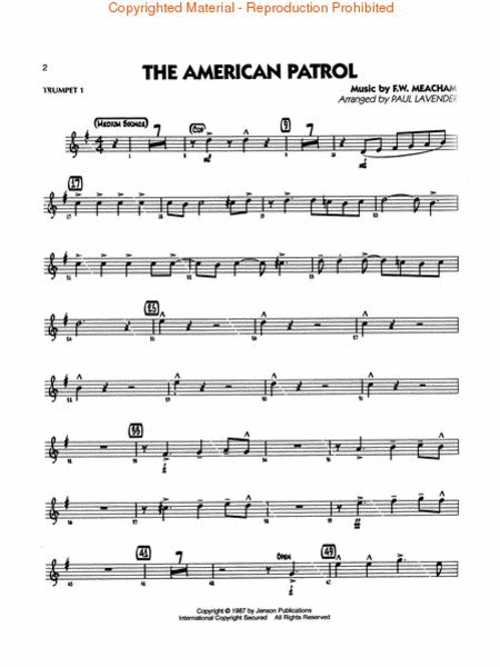 Swing Classics for Jazz Ensemble – Trumpet 1