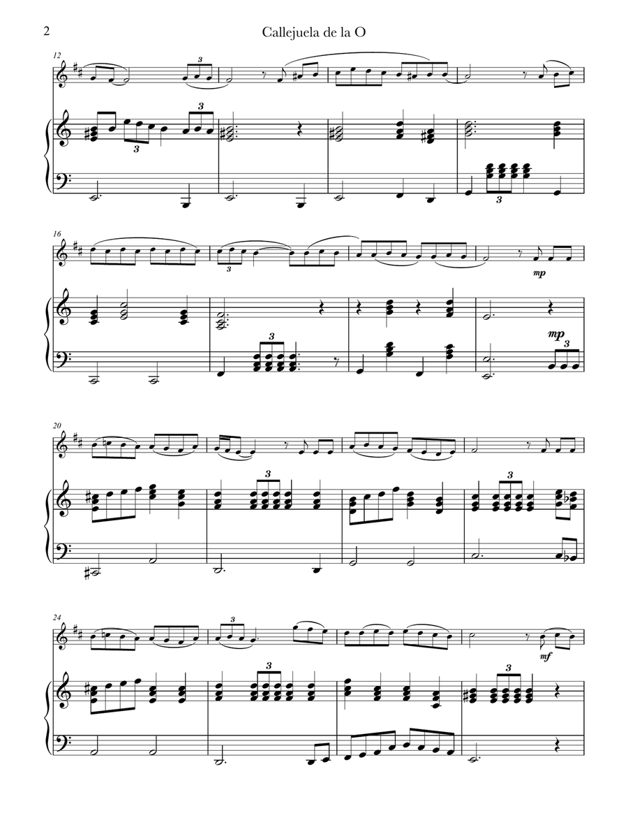 Callejuela de la O Trumpet Solo scores gallery preview page 4