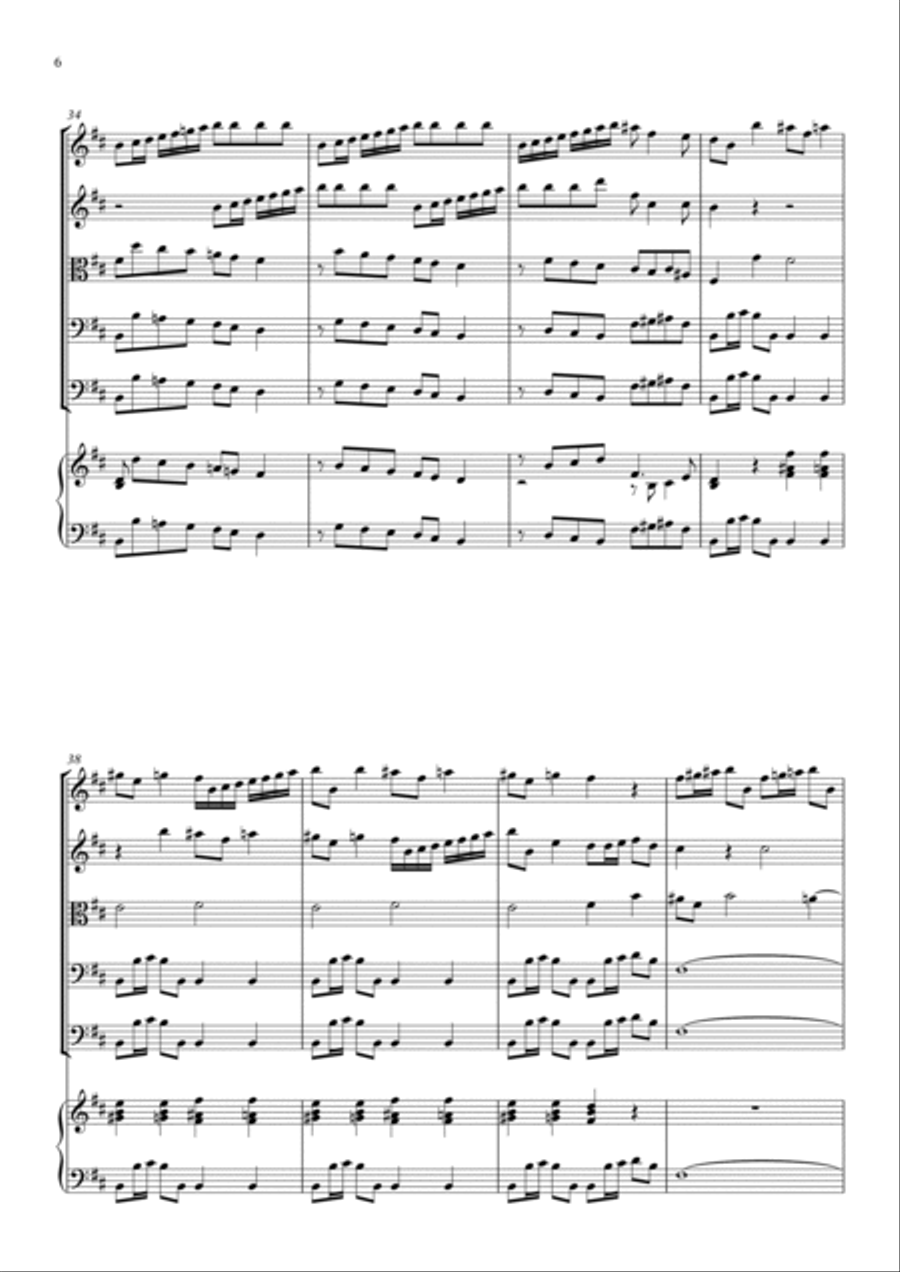 Concerto for Strings in D major RV 124 String Orchestra scores gallery preview page 5