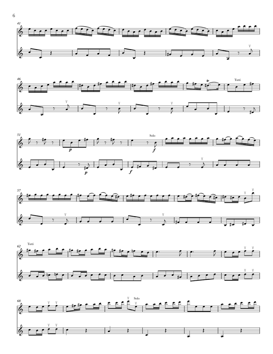 Concerto in A Minor, RV 356/Op. 3 No. 6 (arr. 2 violins) Violin Solo scores gallery preview page 6