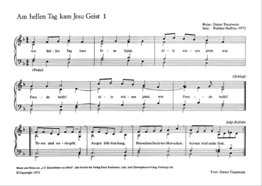 Liederheft 72: Orgel-Begleitsatze