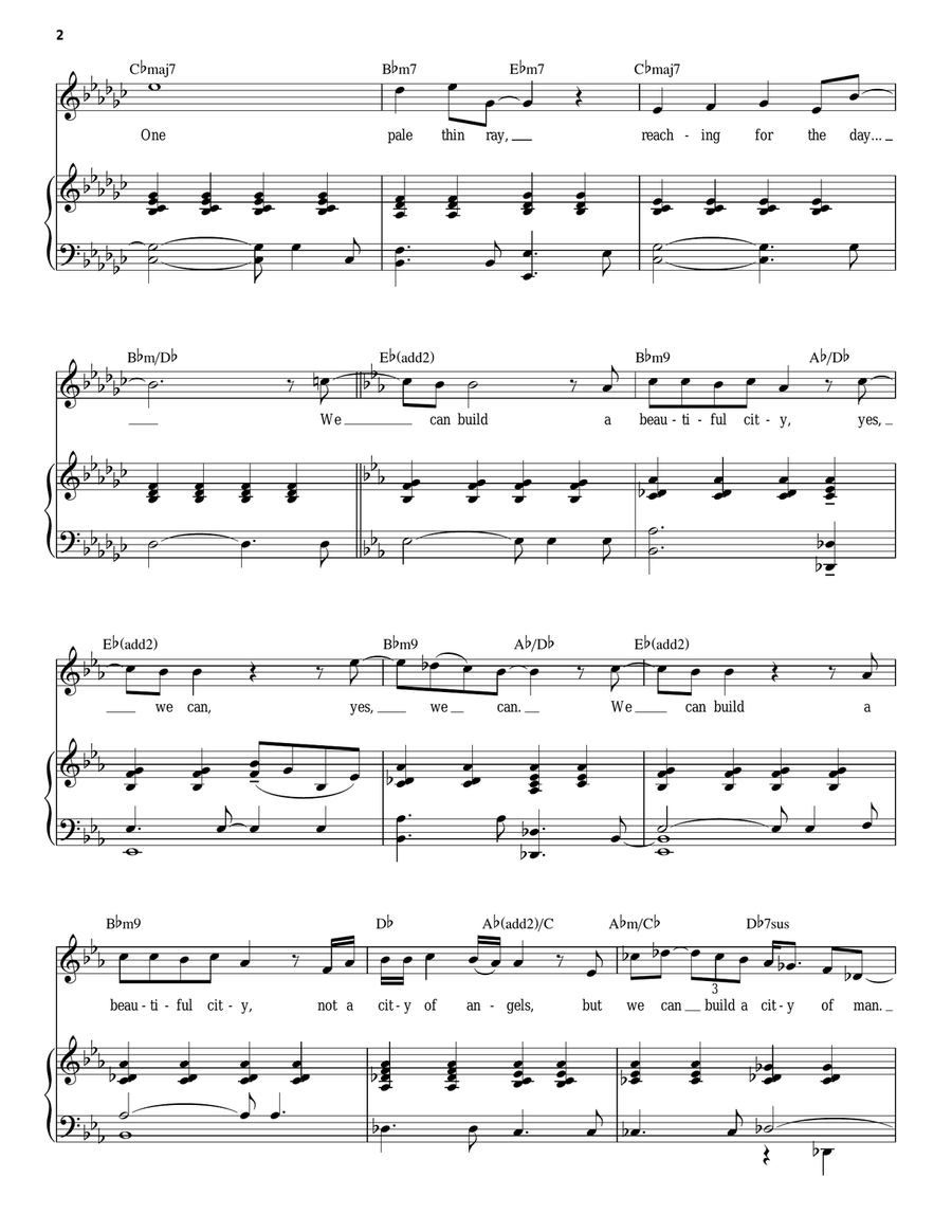 Beautiful City (2011 Broadway Revival Cast Album Version) Guitar scores gallery preview page 2