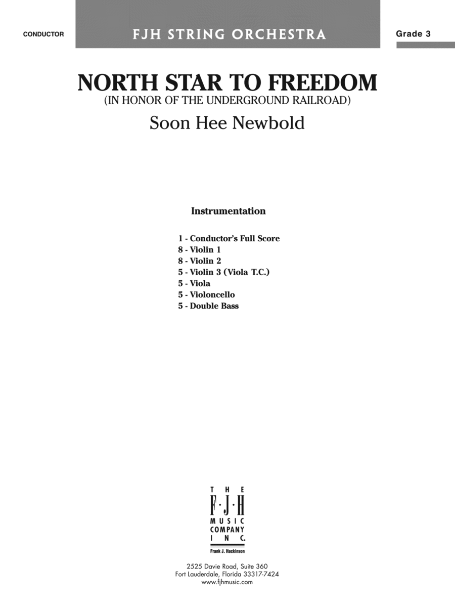 North Star to Freedom (In Honor of the Underground Railroad): Score String Orchestra scores gallery preview page 1