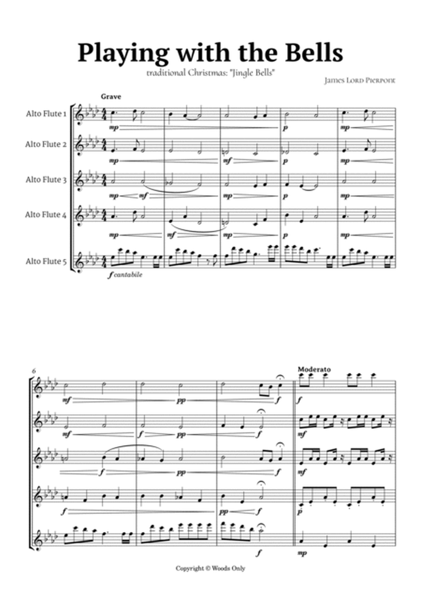 Jingle Bells for Alto Flute Quintet image number null