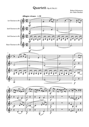 R.Schumann: Quartet Op.41 No.2 for 3 Clarinets and Bass Clarinet