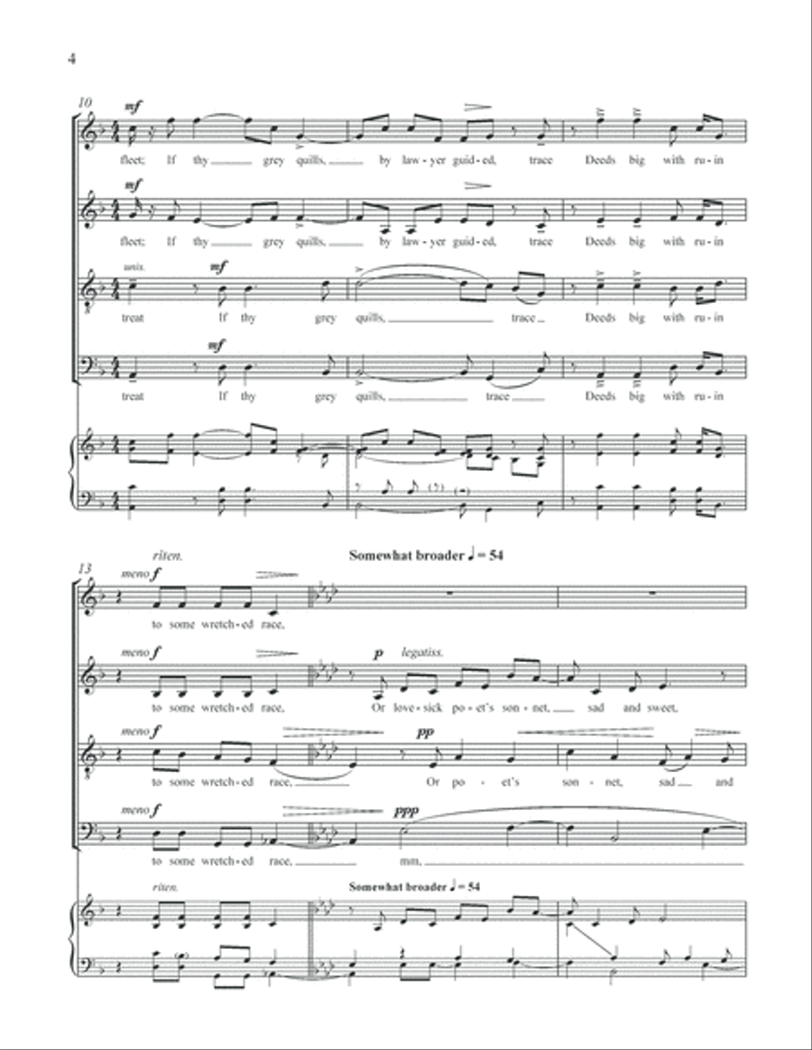 Earthly Delights: 3. To a Goose 4-Part scores gallery preview page 5