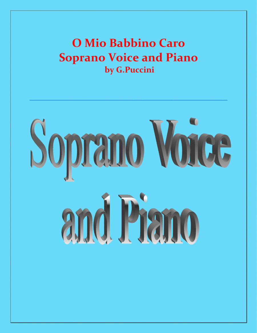 O Mio Babbino Caro - G.Puccini - soprano Voice and Piano image number null