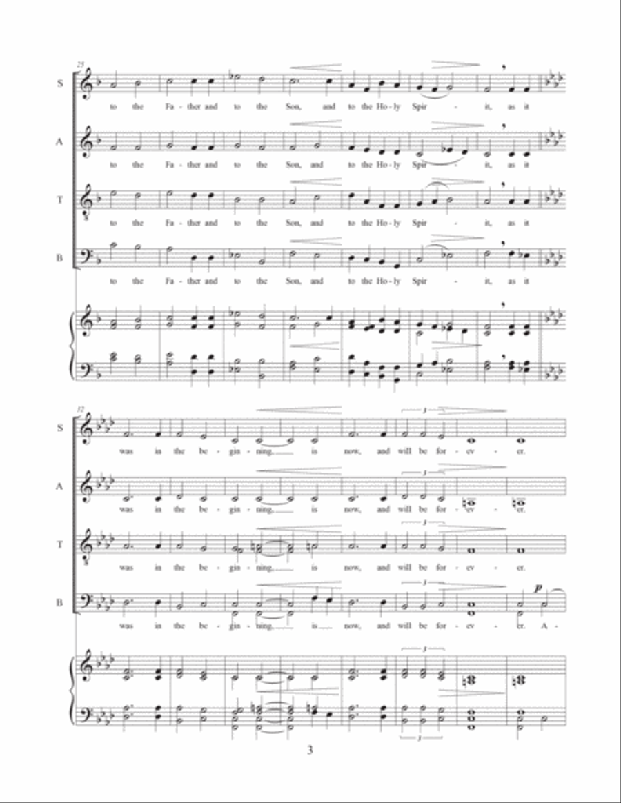 Nunc dimittis (SATBdiv with Optional Keyboard) Divisi scores gallery preview page 4