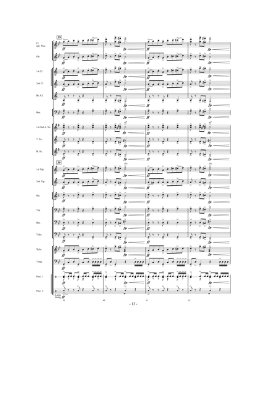 Tailspin! Tailspin! Concert Band scores gallery preview page 11
