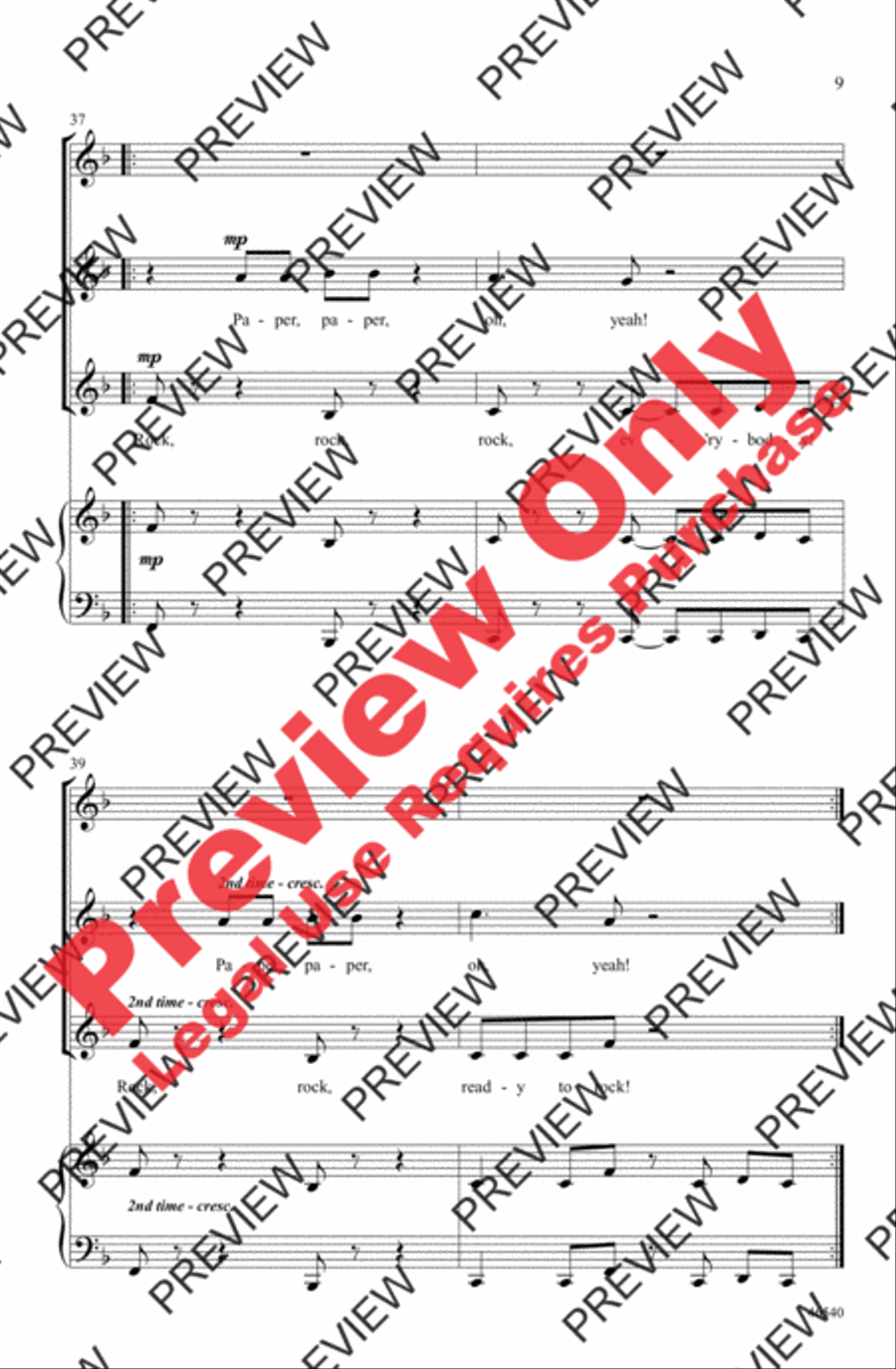 Rock, Paper, Scissors 2-Part scores gallery preview page 9