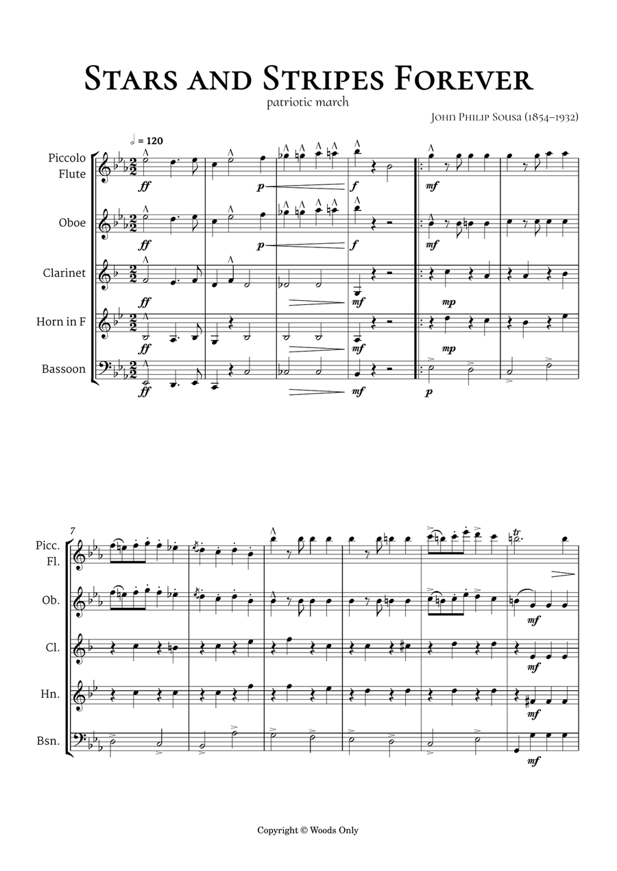 Top 5 Best Classic Marches for Woodwind Quintet Woodwind Quintet scores gallery preview page 3