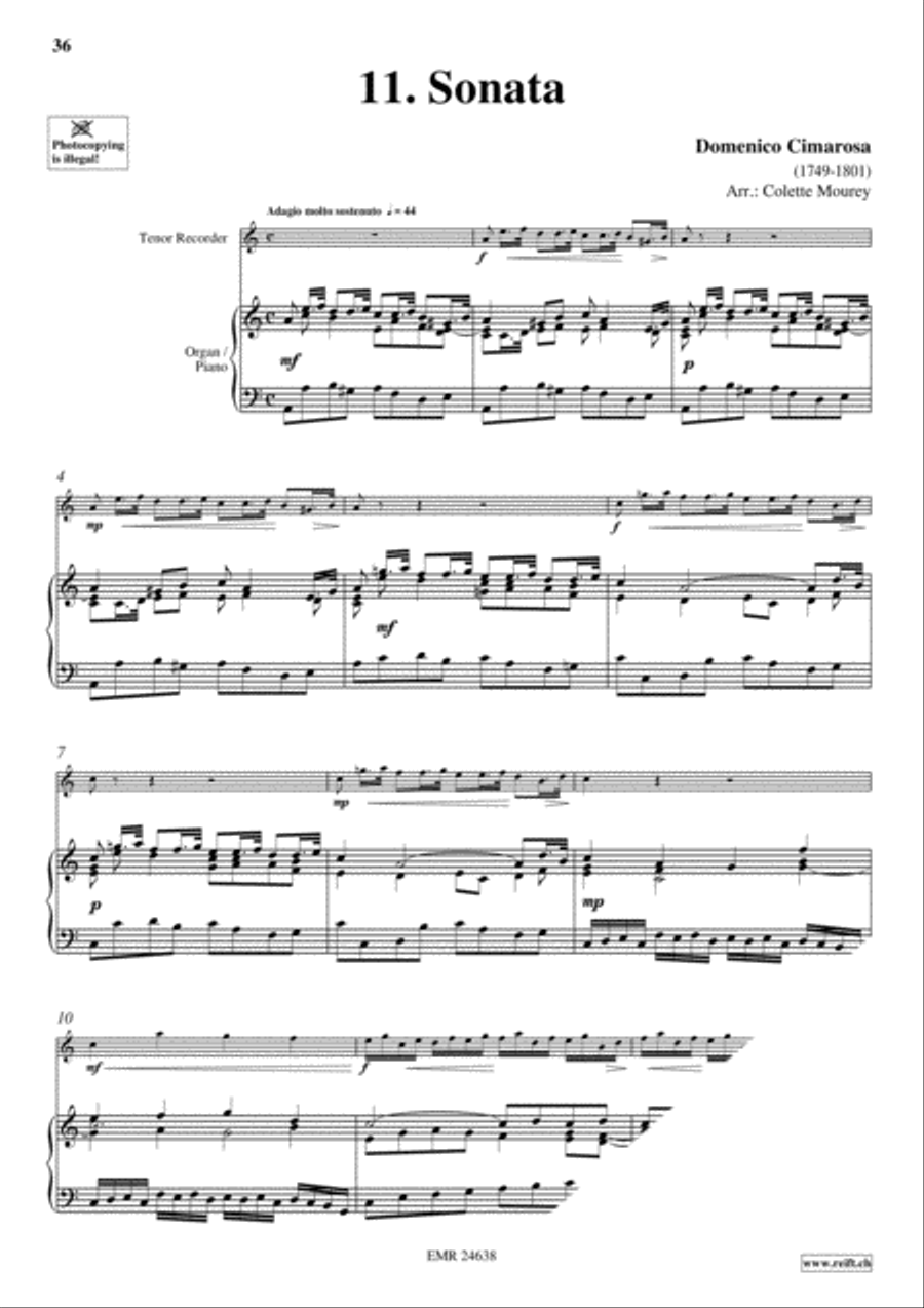 40 Greatest Baroque Hits Volume 2 Tenor Recorder scores gallery preview page 13