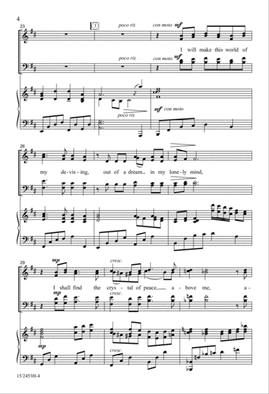 Stars I Shall Find 4-Part scores gallery preview page 5