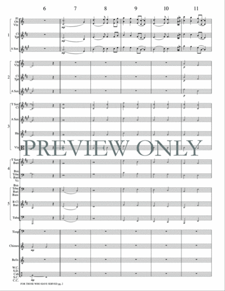 For Those Who Have Served Concert Band scores gallery preview page 5