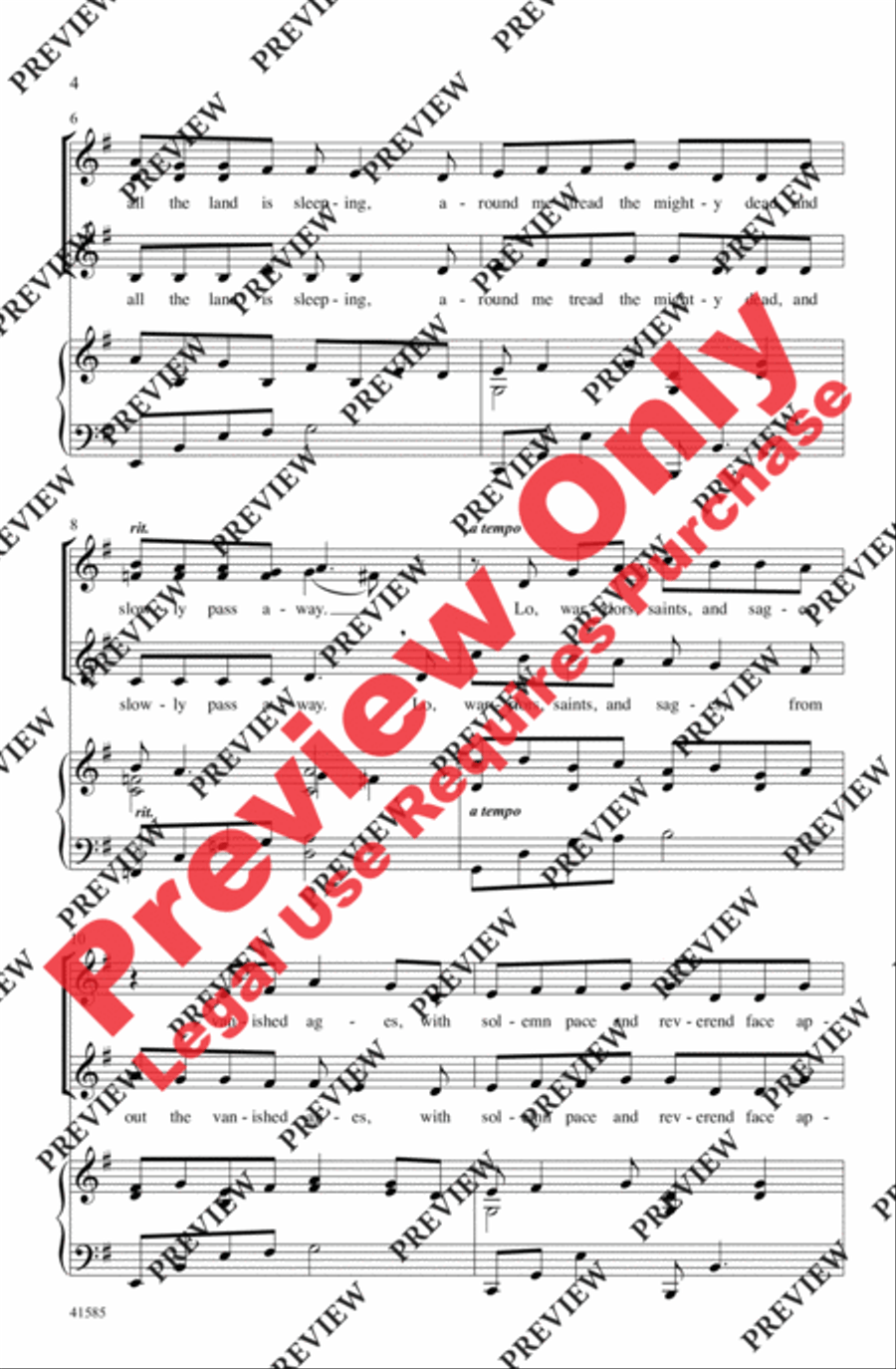 When Midnight Mists Are Creeping Women's Choir scores gallery preview page 3