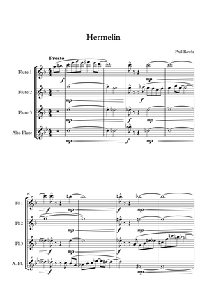 Book cover for Hermelin - Flute Quartet