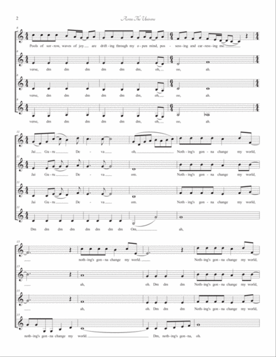 Across The Universe SSAA scores gallery preview page 2