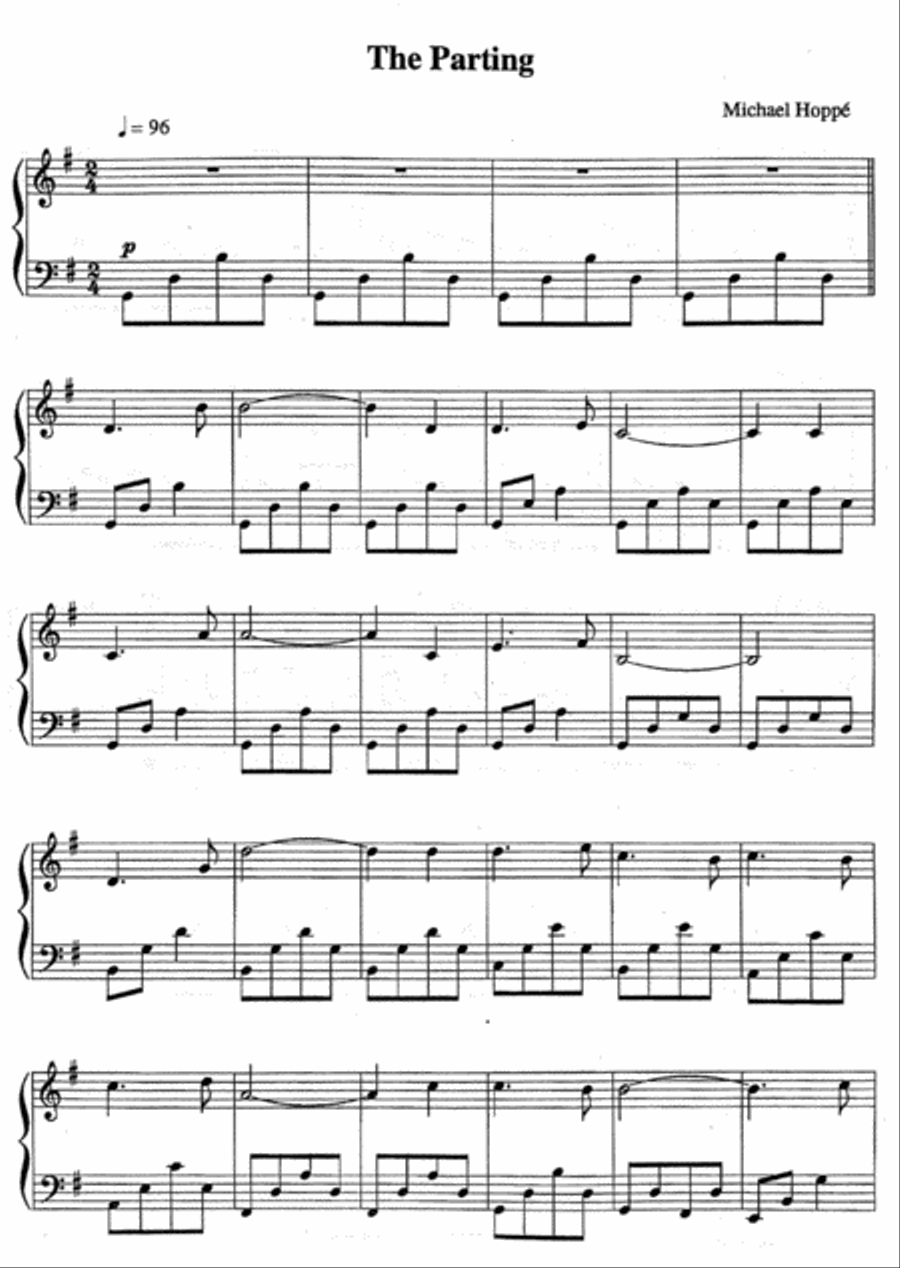 The Parting Piano Solo scores gallery preview page 1