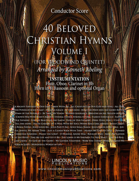 40 Beloved Christian Hymns Volume I (for Woodwind Quintet and optional Organ) image number null